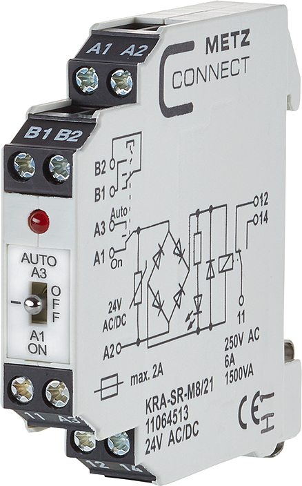 Metz Connect Koppelbaustein KRA-SR-M8/21 24VACDC - 11064513