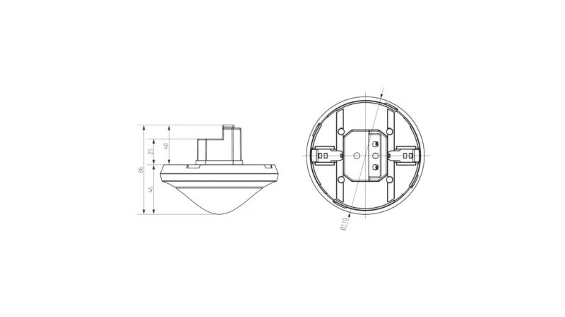 Theben Installation PIR Motion Detector theRonda P360-330 DALI UP WH white