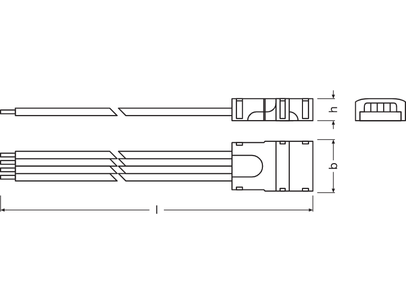 Ledvance Verbinder für RGB LED-Strips -CP/P4/500