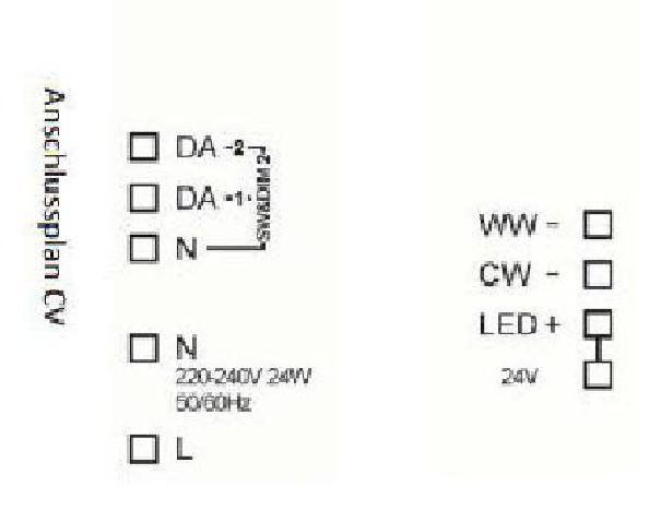 Lunatone Light Management Power Supply DALI DT8 25W LED cw-ww CV 24V - 89453849-CWW-24V