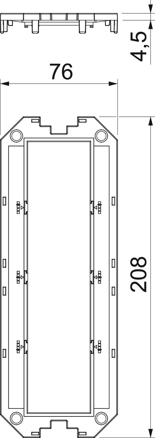 OBO Bettermann Vertr Abdeckplatte für UT4, 4 Modul45 UT4 P4 - 7408763