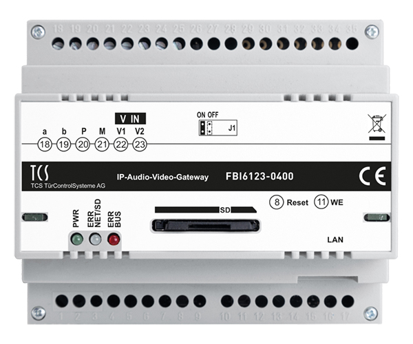 TCS Tür Control IP-Gateway BASIC 2.0 5Rufziel IP-Netzwerk FBI6123-0400