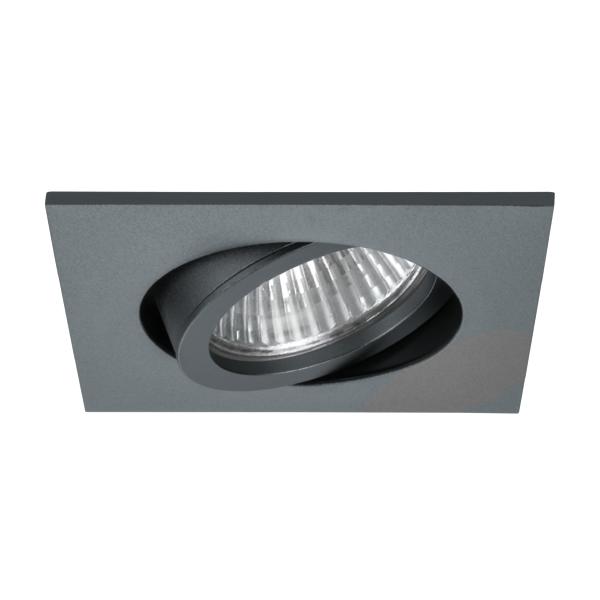 Brumberg recessed LED spotlight, titan matt, square - 12376644