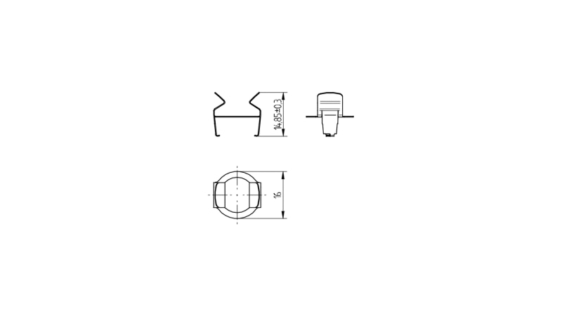 BJB Retention spring for GU4 low voltage halogen lampholder - 25.244.-103.10