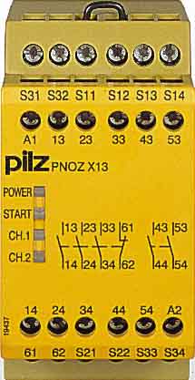 Pilz Not-Aus-Schaltgerät 24VDC 5n/o 1n/c PNOZ X13 #774549