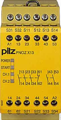 Pilz Not-Aus-Schaltgerät 24VDC 5n/o 1n/c PNOZ X13 #774549 Pilz Not-Aus-Schaltgerät 24VDC 5n/o 1n/c PNOZ X13 #774549