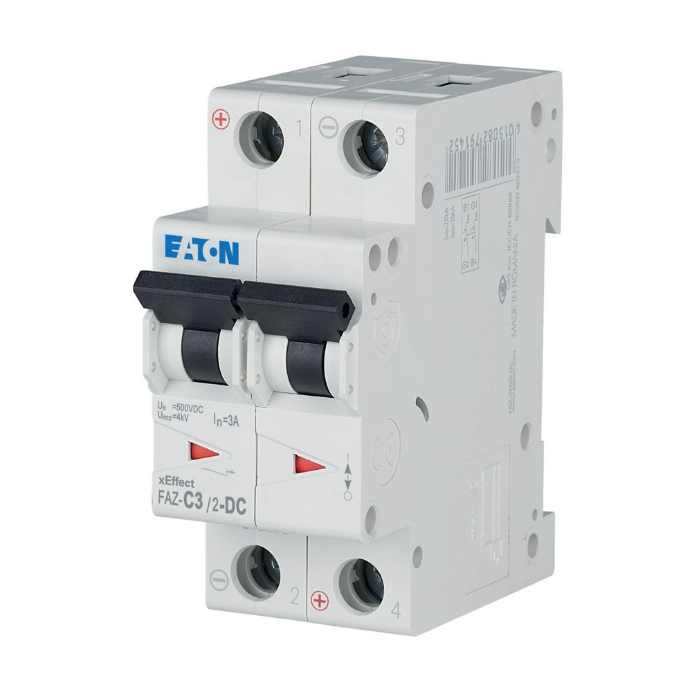 Eaton Leitungsschutzschalter C 3A DC, 2p FAZ-C3/2-DC - 279135