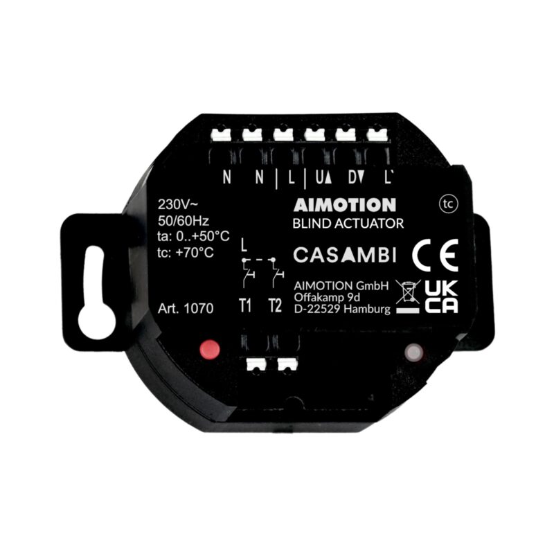 Casambi UP switching actuator for roller shutter and blind control