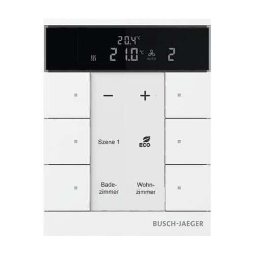 Busch-Jaeger Raumtemperaturregler 6-fach studioweiß SBS/U6.0.11-84 - 2CKA006330A0001