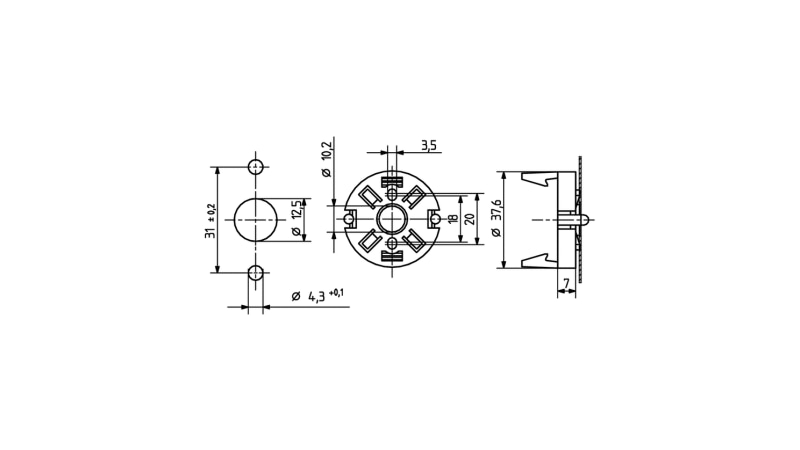 BJB Snap on insulating cap ø 37,6 mm 22.917.-301.50