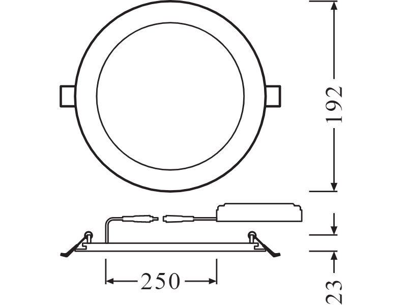 Ledvance LED downlight DOWNLIGHT SLIM ALU 180 17 W 3000 K WT