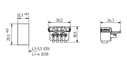 BJB Adaptor for lampholder G5/G13 - 26.921.-312.50