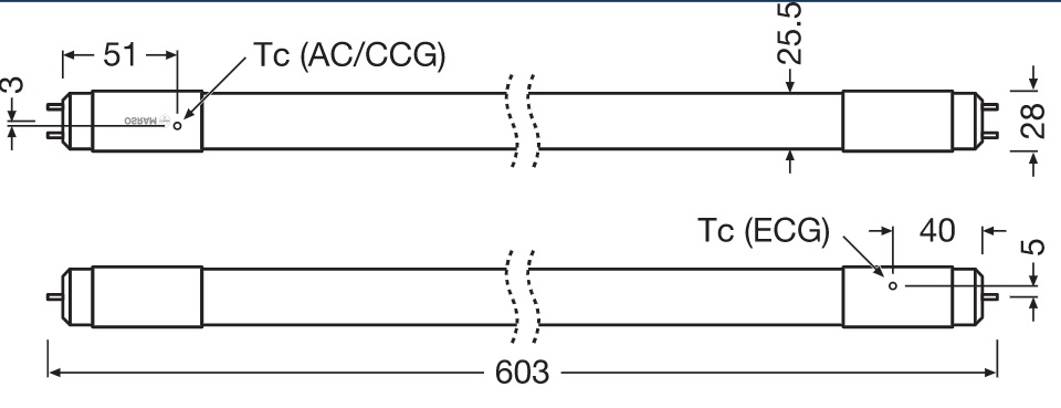 Ledvance LED-Röhre Osram SubstiTUBE T8 UN Value 18 W/3000 K 1200 mm – 4058075546899 – Ersatz für 36 W