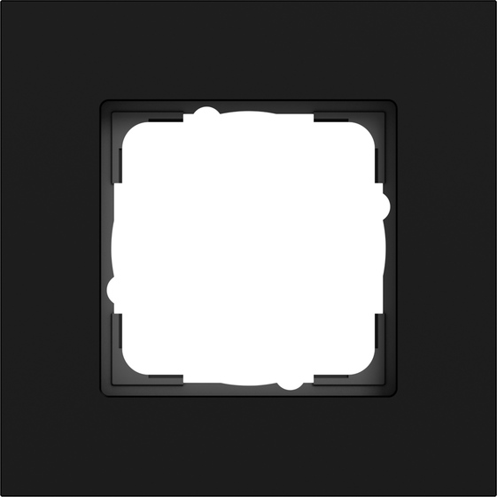 Gira Abdeckrahmen 1-fach Alu.Schwarz(lack.) 0211409