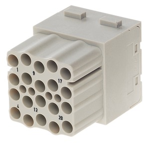 Harting Modul f. Buchsenkontakte Han 20 Mod-F 09140203101