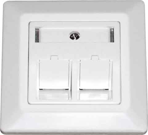 Dätwyler IT Infra UP-K Dose,leer,schräg rws f.2xRJ45 KeysMod 185867