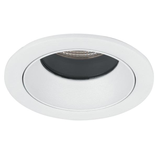 Brumberg recessed LED downlight, IP44, textured white, round - 12035173