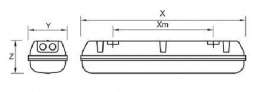 Zalux EX luminaire Zalux ACQUEX LED-M 1500 44W 6000lm 4000K Gray