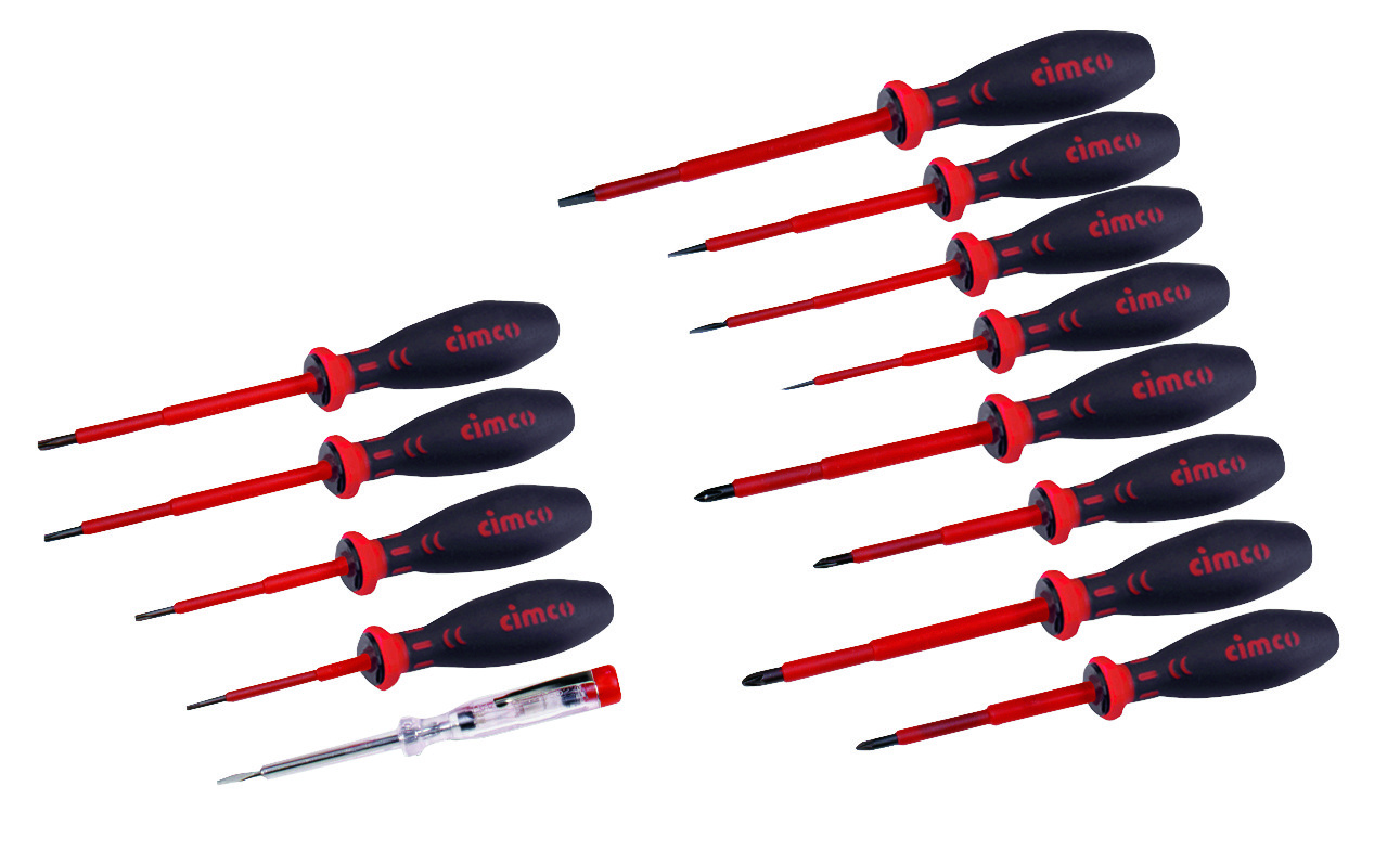 Cimco Werkzeuge Schraubendreher-Set 6-rund,Kreuz,Schlitz 117000