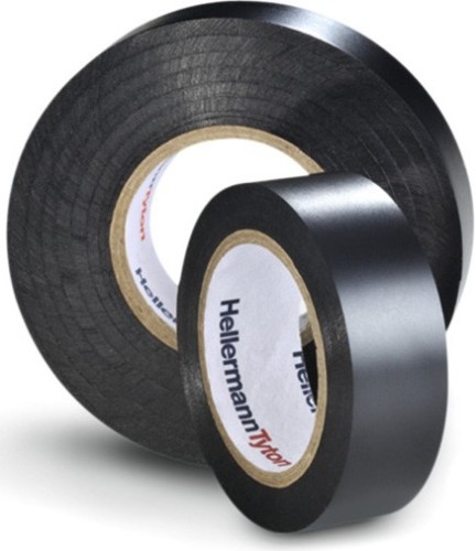 HellermannTyton Premium PVC-Isolierband 38mmx20m, schwarz FLEX2000+38x20 BK - 710-10705