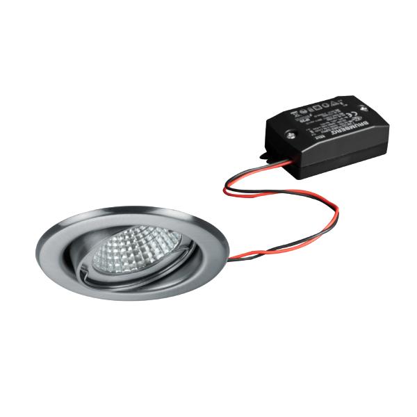 Brumberg recessed LED spotlightset, switchable, chrome matt, round - 38180033