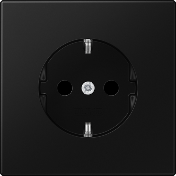 Jung Steckdose Schuko Safety+ 16 A 250 V Lackiert Graphitschwarz Matt günstig online kaufen