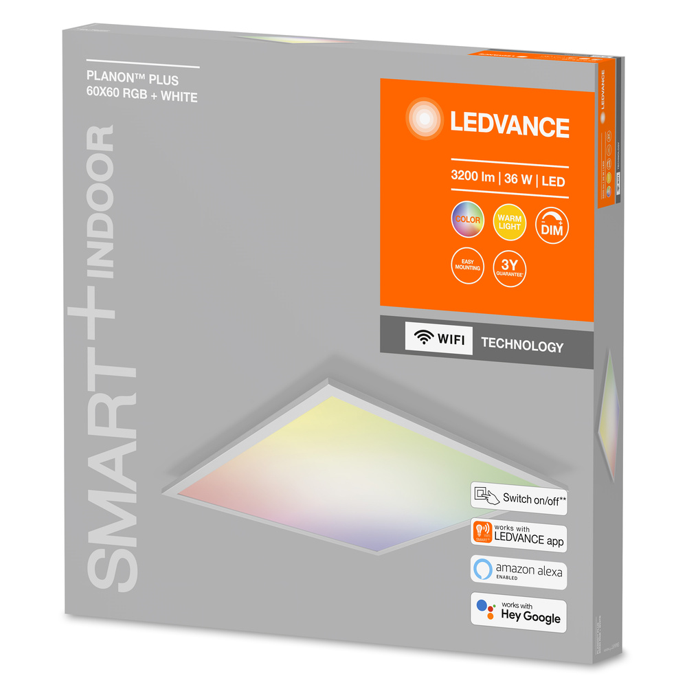 Ledvance LED panel luminaire SMART+ Planon Plus RGBW 600X600