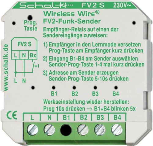 Schalk Funk-Sender UP 4 Eingänge FV2 S (230V AC) - FV2S09