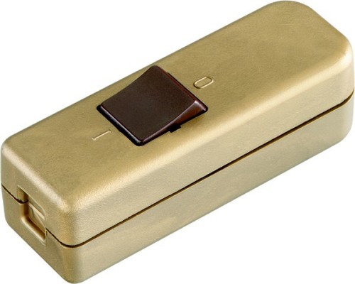 Bachmann Schnur-Zwischenschalter gold/braun 924.050 - 924050