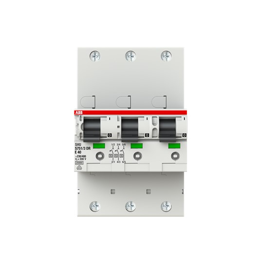 ABB Stotz S&J Haupleitungsschutzschalter 40A E 25kA 3x1P S751/3DR-E40
