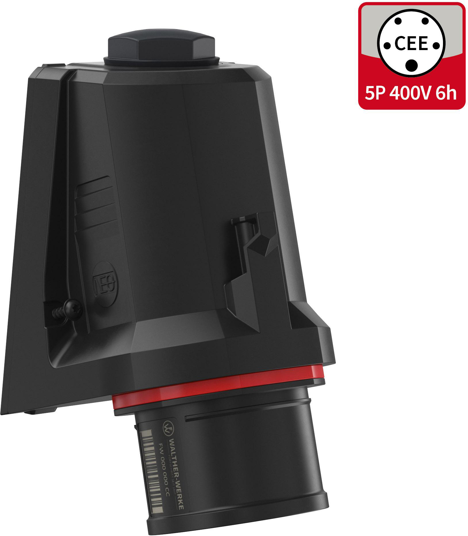 Walther Werke CEE NEO Wandgerätestecker schräg 16A5P6h IP54 FW710506CC