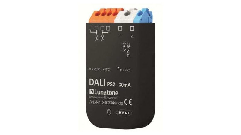 Lunatone Light Management Power Supply DALI PS2 30mA - 24033444-30 Lunatone Light Management Power Supply DALI PS2 30mA - 24033444-30