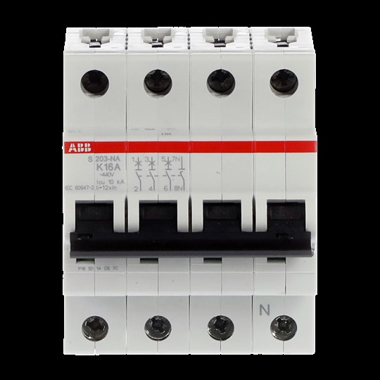 ABB Stotz S&J Sicherungsautomat K,6kA,16A,3P+NA S203-K16NA