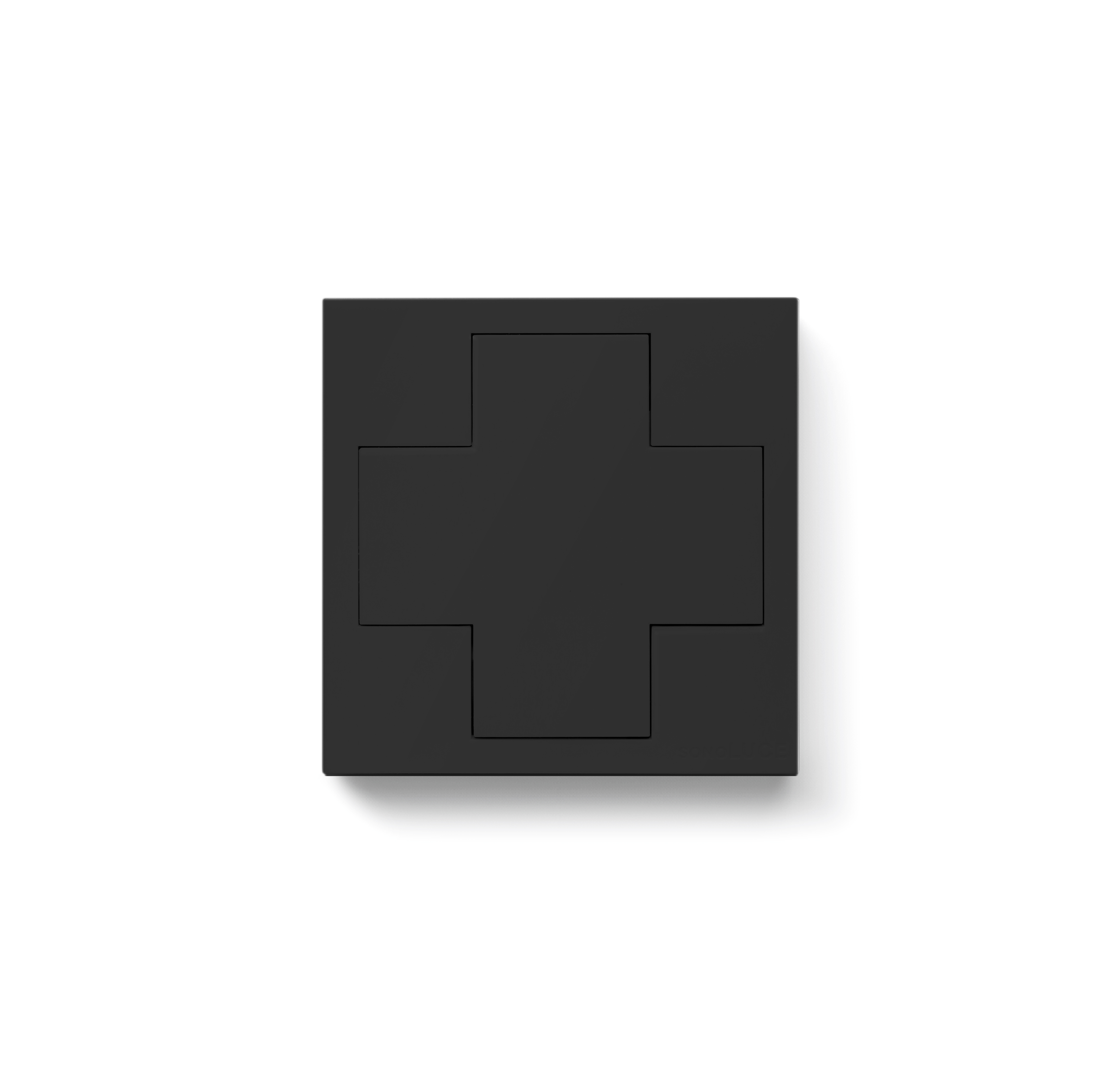 Lunatone pushbutton module DALI-2 Switch Cross black App-Contr. activated – 86459793-B-2-APP