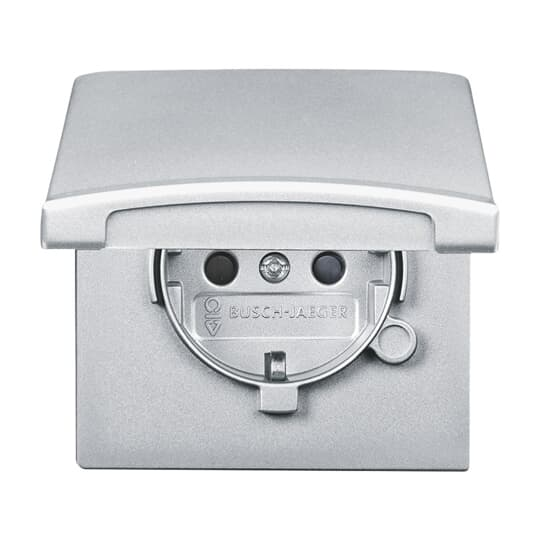 Busch-Jaeger Schuko-Steckdoseneinsatz IP44 alusilber 20 EUGKB-33-101 günstig online kaufen