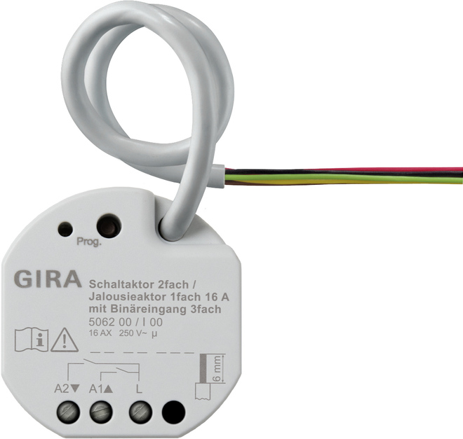 Gira Schalt-/Jalousieaktor 2-f. 16A UP KNX Secure 506200