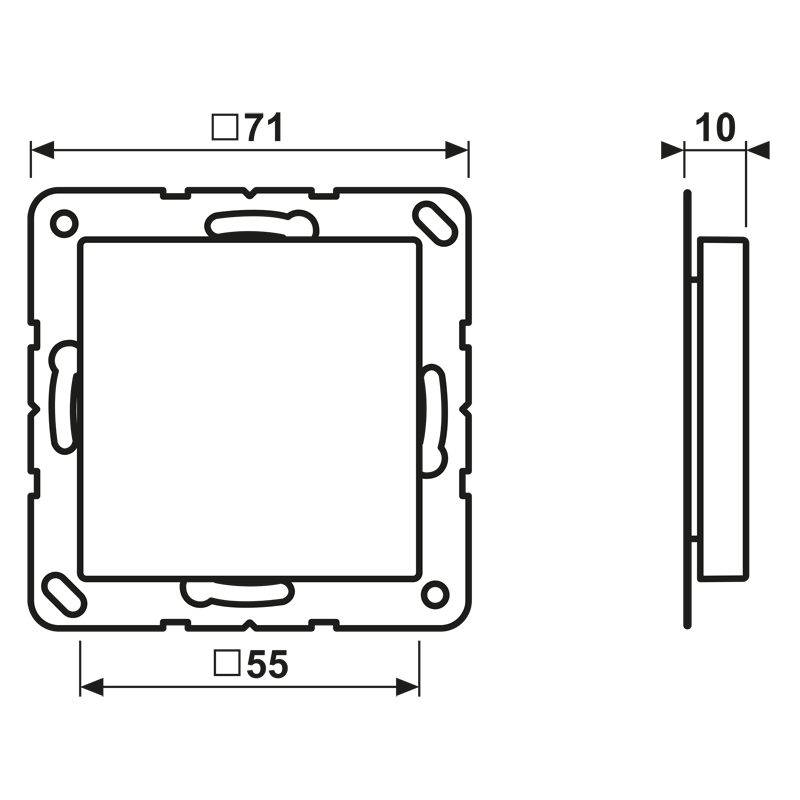 Jung Blind-Abdeckung aws kompl.mit Tragring A 594-0 WW - A594-0WW