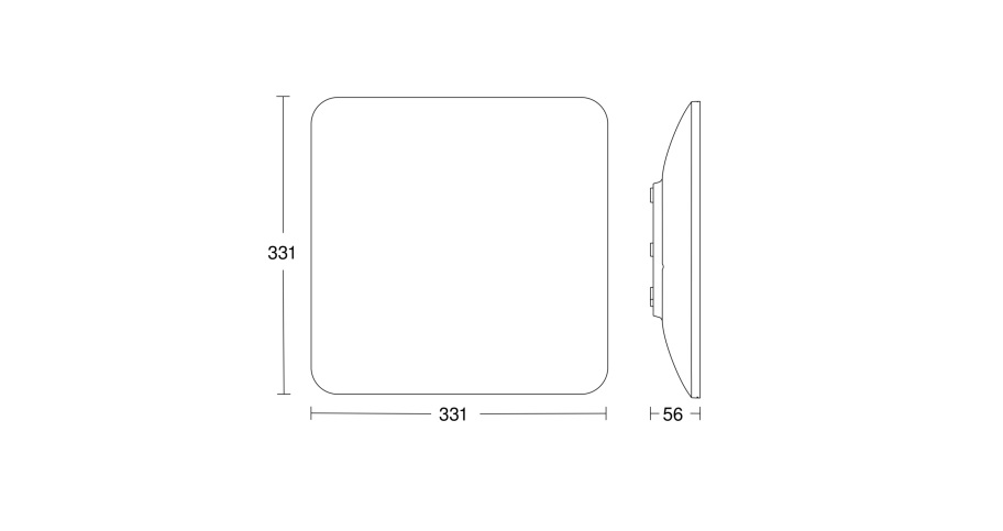 Steinel LED indoor luminaire RS PRO LED Q1 S WW SI