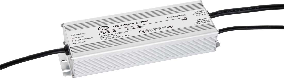 EVN Lichttechnik LED-Netzgerät 24VDC 0-150W dim K 24150-110 - K24150110