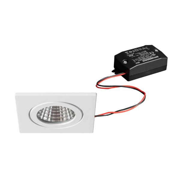 Brumberg recessed LED downlightset, V4A, IP54, switchable - 38376073