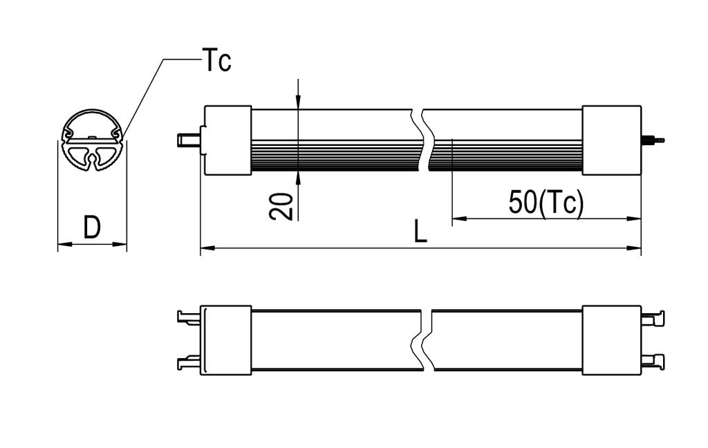 Ridi-Leuchten LED-Tube 4000K R-TUBE115-840M0500LD - 0206601LD