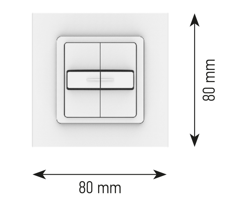 Somfy Doppeltaster m.Tast/Rast 2 Jalou 1800538
