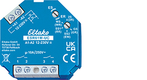 Eltako Multi.-Stromstoßschalter 1+1S. pot.frei 10A ESR61M-UC