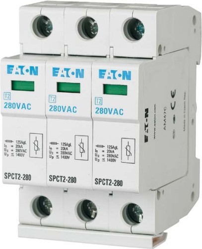 Eaton Ãœberspannungsableiter 3p, 280VAC, 3x20kA SPCT2-280/3