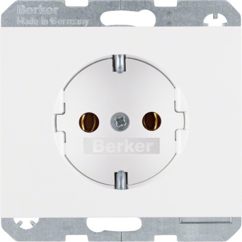 Berker SCHUKO-Steckdose pws/gl ohne Klappdeckel 41157009 - 41157009 günstig online kaufen