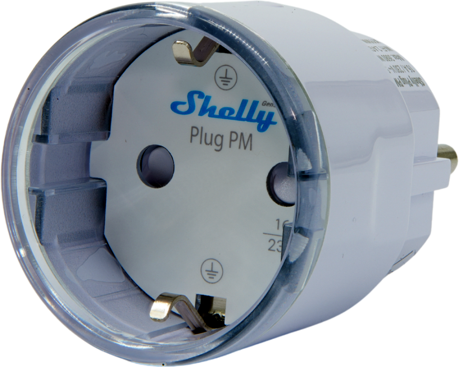 Shelly Plug & Play Plug PM Gen3 White Smarter Energiezähler Messfunktion WLAN BT weiß