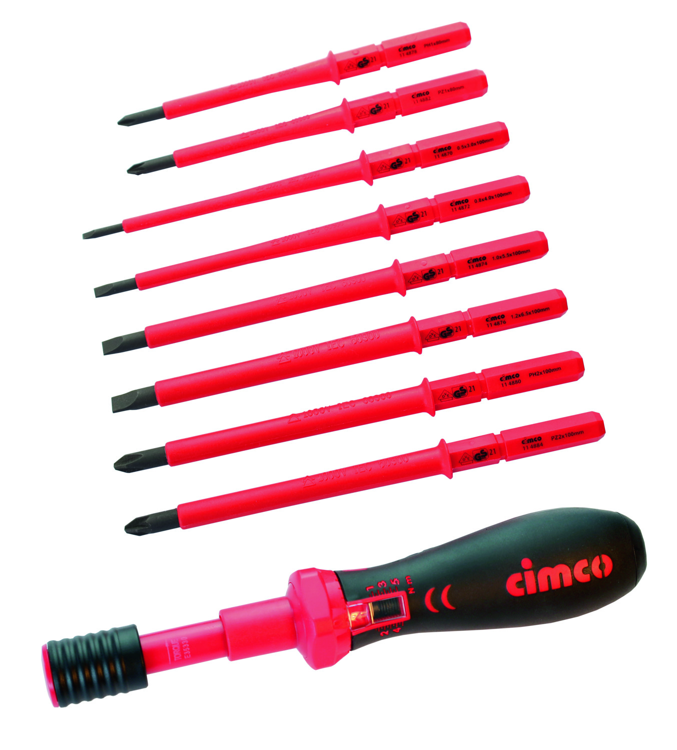 Cimco Werkzeuge Drehm.Schraubendreher-Set VDE, 9-tlg. 114806