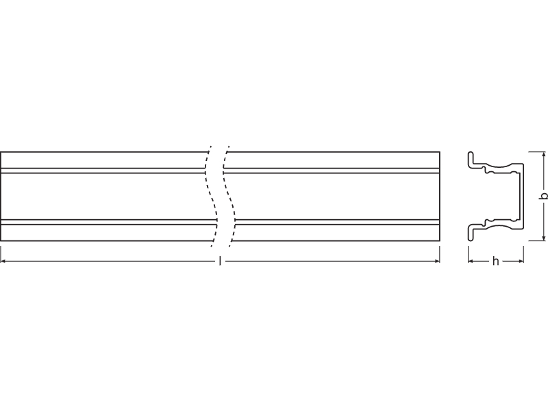 Ledvance Medium Profiles for LED Strips -PM04/UW/23X15,5/10/1