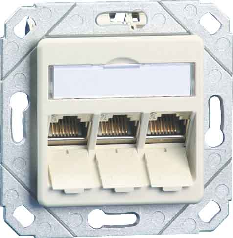 Metz Connect Anschlussdose C6Amodul Upk 3Port 270 Upk,rws TN C6Amod-3UPk-270rw