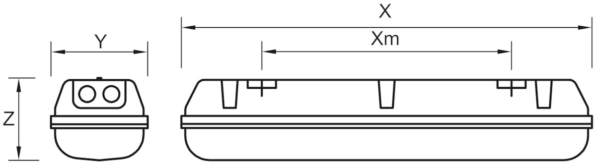 Zalux LED EX luminaire ACQUEX LED-M 1200 ET PC 5x2,5 INOX